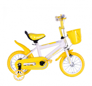 yellow kids bicycle