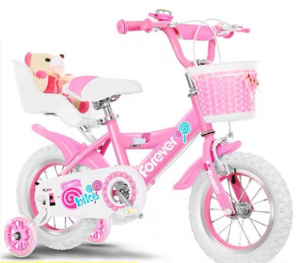 Sweet pink bear bicycle