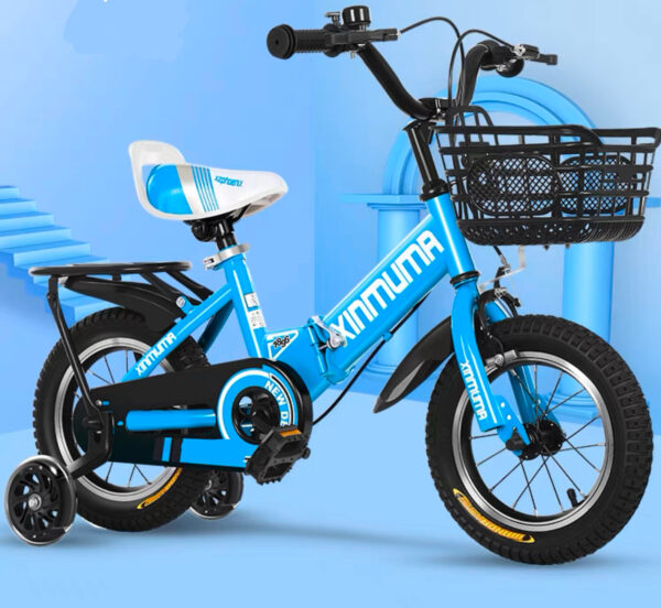 Sky blue folding bike