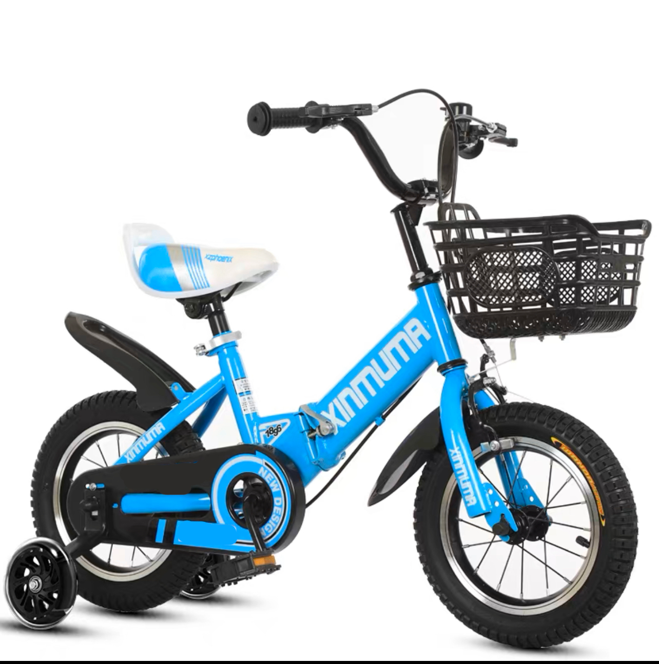 Sky blue folding bike